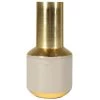 Zago Vases Vase Beige En Fer émaillé Avec Détails En Laiton Malo -Vases Soldes vase beige en fer emaille avec details en laiton malo 1