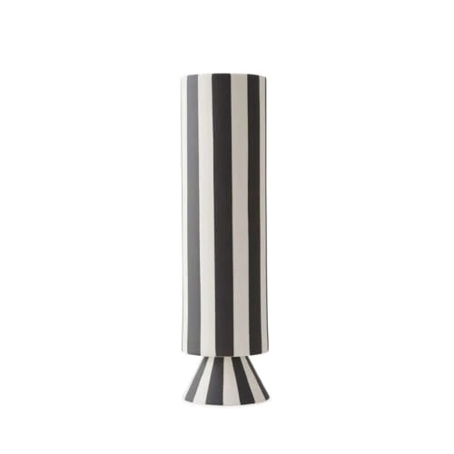 OYOY Living Design Vases Vase Blanc Et Noir 100% Grès Ø8,5xH31cm 5 OYOY Living Design Vases Vase Blanc Et Noir 100% Grès Ø8,5xH31cm – Image 3