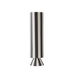 OYOY Living Design Vases Vase Caramel Et Rose 100% Grès Ø8,5xH31cm -Vases Soldes vase blanc et noir 100 gres oe8 5xh31cm 4