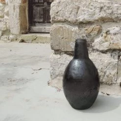 Maison Tilleul Vases Vase Bonbonne Mat Patine Opaque Bleu -Vases Soldes vase bonbonne mat patine opaque bleu 2