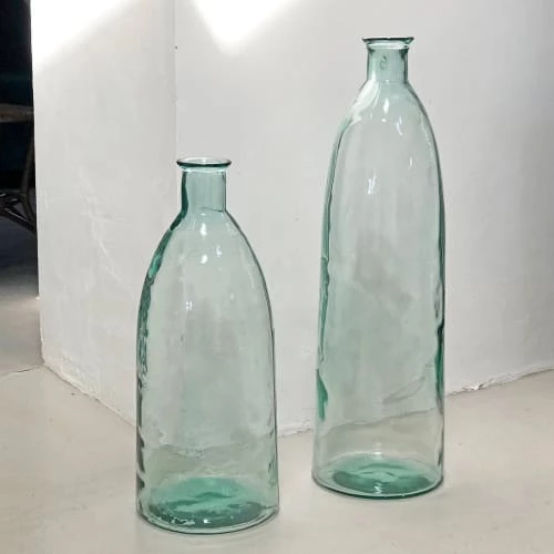 Maison Tilleul Vases Vase Bonbonne XL En Verre Martelé Transparent 5 Maison Tilleul Vases Vase Bonbonne XL En Verre Martelé Transparent – Image 3