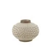 LANADECO Vases Vase Bord Pointu Céramique Blanc/gris -Vases Soldes vase bord pointu ceramique blanc gris
