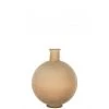 LANADECO Vases Vase Boule Verre Beige H44cm -Vases Soldes vase boule verre beige h44cm