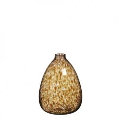 Mica Decorations Vases Vase Bouteille En Verre Marron H22