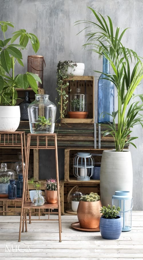 Mica Decorations Vases Vase Bouteille En Verre Recyclé Bleu H75 8 Mica Decorations Vases Vase Bouteille En Verre Recyclé Bleu H75 – Image 6