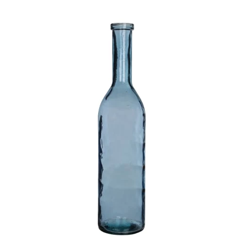 Mica Decorations Vases Vase Bouteille En Verre Recyclé Bleu H75 3 Mica Decorations Vases Vase Bouteille En Verre Recyclé Bleu H75
