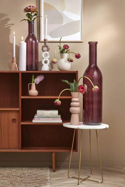 Mica Decorations Vases Vase Bouteille En Verre Recyclé Bordeaux H75 4 Mica Decorations Vases Vase Bouteille En Verre Recyclé Bordeaux H75 – Image 2