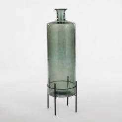 Mica Decorations Vases Vase Bouteille En Verre Recyclé Vert H75 -Vases Soldes vase bouteille en verre recycle vert h75 5