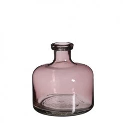 Mica Decorations Vases Vase Bouteille En Verre Rose H21.5