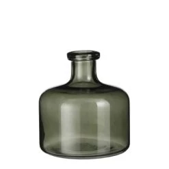 Mica Decorations Vases Vase Bouteille En Verre Jaune H21.5 -Vases Soldes vase bouteille en verre vert h21 5 7
