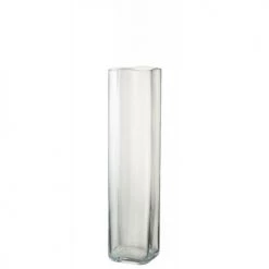 LANADECO Vases Vase Carré Transparent H52cm