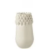 LANADECO Vases Vase Céramique Blanc H27,8cm -Vases Soldes vase ceramique blanc h27 8cm