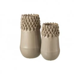 LANADECO Vases Vase Céramique Gris H32,8cm -Vases Soldes vase ceramique gris h32 8cm 1