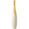 LANADECO Vases Vase Céramique Jaune/blanc H98,5cm -Vases Soldes vase ceramique jaune blanc h98 5cm