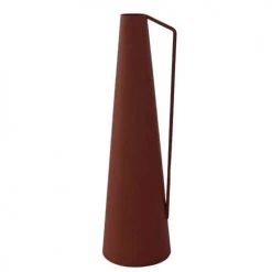 Passage Vernet Vases Vase Conique à Anse En Métal Rouge
