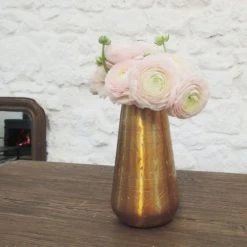 Passage Vernet Vases Vase Cylindrique Aluminium Motifs Or -Vases Soldes vase cylindrique aluminium motifs or 2