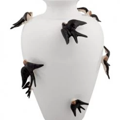 Vases Soldes 24 Mathi Design Vases Vase Décoratif Céramique Blanche à Motif Oiseaux