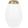 Beliani Vases Vase Décoratif En Céramique Blanc H32 -Vases Soldes vase decoratif en ceramique blanc h32