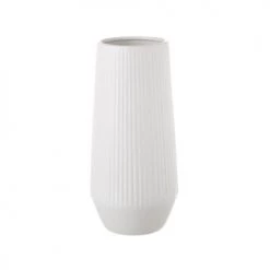 Wadiga Vases Vase Design En Céramique Blanc 14,5x14,5x30,5cm