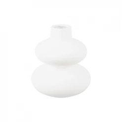 Present Time Vases Vase Double Cercle Petit Modèle Mat Blanc