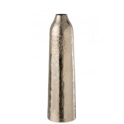 LANADECO Vases Vase Droit Irrégulier Alu Argent H61cm -Vases Soldes vase droit irregulier alu argent h61cm 2