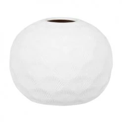 Maisons Du Monde Vases Vase Empreintes De Coquillages En Grès Blanc H15