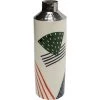 Kare Design Vases Vase En Acier Blanc Motifs Géométriques Abstraits H32 -Vases Soldes vase en acier blanc motifs geometriques abstraits h32