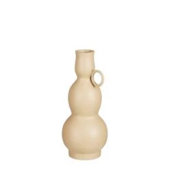 Mica Decorations Vases Vase En Aluminium Blanc Cassé H24 -Vases Soldes vase en aluminium beige h24