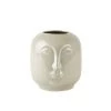 Villa Collection Vases Vase En Argile Blanc Nacré -Vases Soldes vase en argile blanc nacre