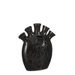 Mica Decorations Vases Vase En Céramique Couleur Noir H30.5 -Vases Soldes vase en ceramique couleur noir h30 5 3