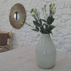 Maison Tilleul Vases Vase En Céramique Craquelé Vert -Vases Soldes vase en ceramique craquele vert 2