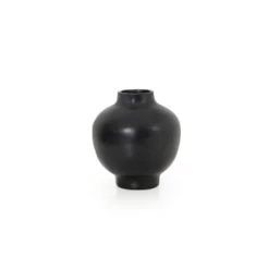 Ames Vases Vase En Céramique Noire 23x28x23cm -Vases Soldes vase en ceramique noire 23x28x23cm 3