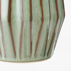 Mica Decorations Vases Vase En Céramique Vert Rayé H30 -Vases Soldes vase en ceramique vert raye h30 3