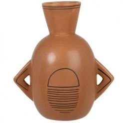 Maisons Du Monde Vases Vase En Dolomite Marron Avec Anses H23