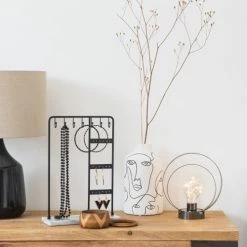 Maisons Du Monde Vases Vase En Dolomite Noire Et Blanche Imprimé Visages H21 -Vases Soldes vase en dolomite noire et blanche imprime visages h21 1000 15 10 208044 2