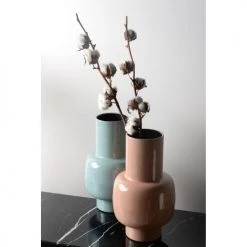 Zago Vases Vase En Fer émaillé Bleu Ciel -Vases Soldes vase en fer emaille bleu ciel 2