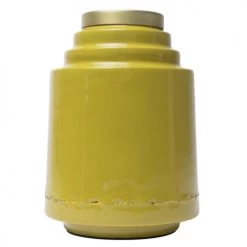 Zago Vases Vase En Fer émaillé Jaune -Vases Soldes vase en fer emaille jaune 3