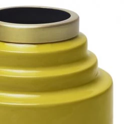 Zago Vases Vase En Fer émaillé Jaune -Vases Soldes vase en fer emaille jaune 4