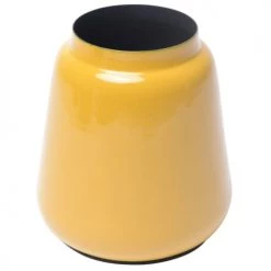 Zago Vases Vase En Fer émaillé Jaune H19cm