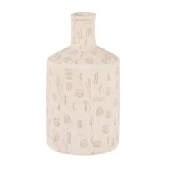 Maisons Du Monde Vases Vase En Grès Beige à Motifs H22