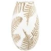 Maisons Du Monde Vases Vase En Grès Blanc Motifs Feuilles Dorées H24 -Vases Soldes vase en gres blanc motifs feuilles dorees h24 1000 15 15 216085 1