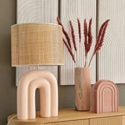 Vases Soldes -Vases Soldes vase en gres coloris vieux rose h30 1000 5 36 218812 3