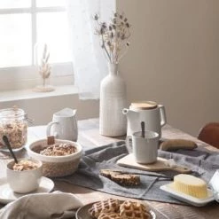 Maisons Du Monde Vases Vase En Grès Gris Et Blanc Motifs Graphiques H28 -Vases Soldes vase en gres gris et blanc motifs graphiques h28 1000 11 28 200067 5