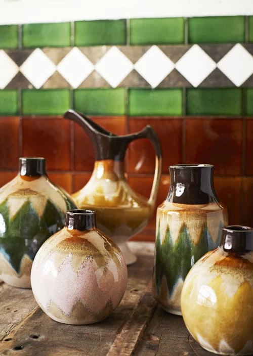 Madam Stoltz Vases Vase En Grès Jaune H23 4 Madam Stoltz Vases Vase En Grès Jaune H23 – Image 2