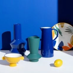 Maisons Du Monde Vases Vase En Grès Vert H19 - Lot De 2 -Vases Soldes vase en gres vert h19 1000 3 27 215359 6