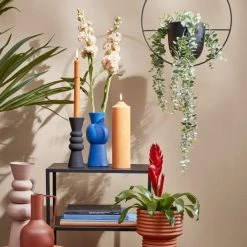 Vases Soldes -Vases Soldes vase en metal bleu h20 1