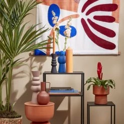 Mica Decorations Vases Vase En Métal Bleu H20 -Vases Soldes vase en metal bleu h20 2