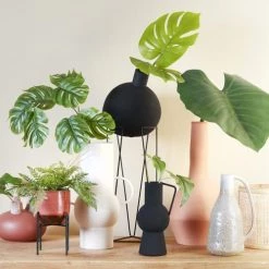 Mica Decorations Vases Vase En Métal Noir H23 -Vases Soldes vase en metal noir h23 1