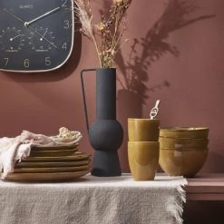 Mica Decorations Vases Vase En Métal Noir H31 -Vases Soldes vase en metal noir h31 1