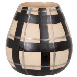Maisons Du Monde Vases Vase En Porcelaine Beige Et Noir H13